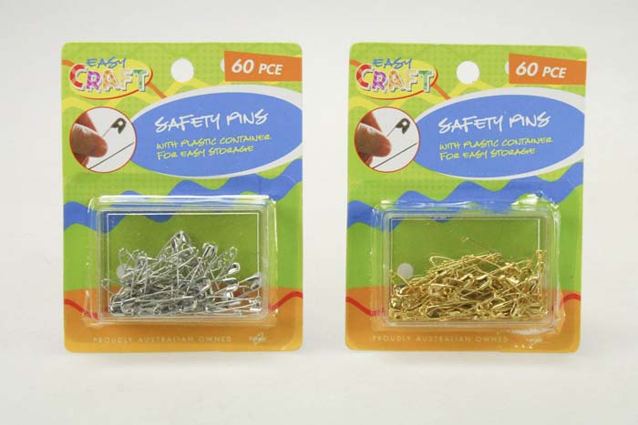 Safety Pins Gold 21mm Pk60